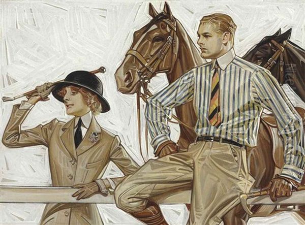 Arrow Collar Ad Oil Painting by Joseph Christian Leyendecker