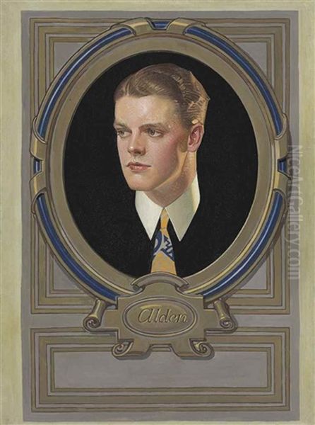 Alden--arrow Collar Ad Oil Painting by Joseph Christian Leyendecker