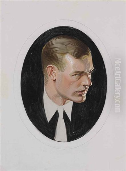 Arrow Collar Man Oil Painting by Joseph Christian Leyendecker