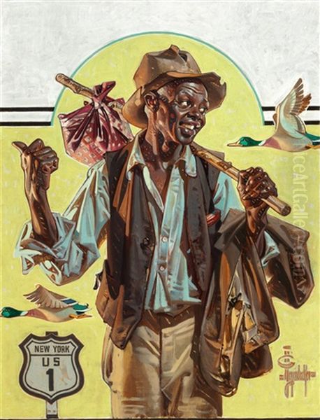 Going South, The Saturday Evening Post Cover, October 19 Oil Painting by Joseph Christian Leyendecker