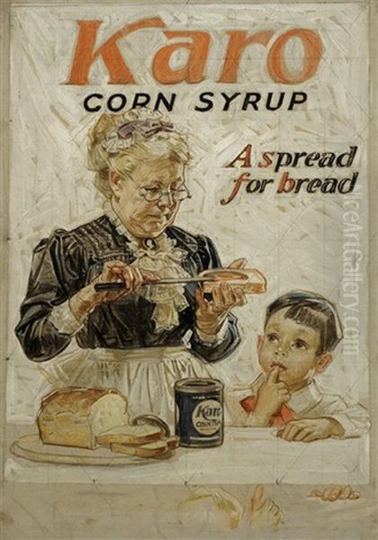 A Spread For Bread - Karo Corn Syrup Oil Painting by Joseph Christian Leyendecker