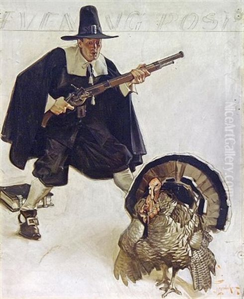 Turkey Dinner by Joseph Christian Leyendecker