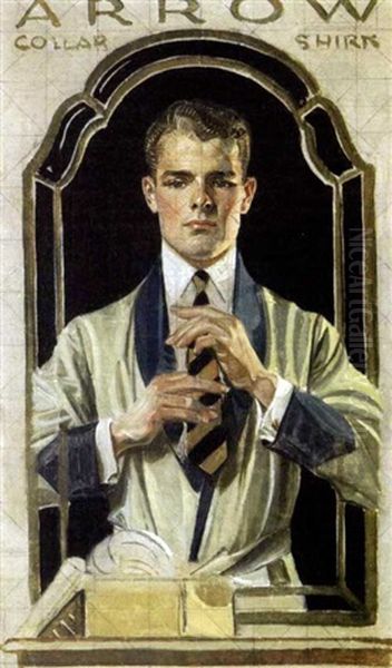 Untitled (advertising Preliminary) Oil Painting by Joseph Christian Leyendecker