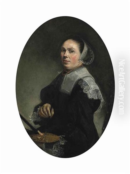 Portrait Of The Artist Oil Painting by Judith Leyster