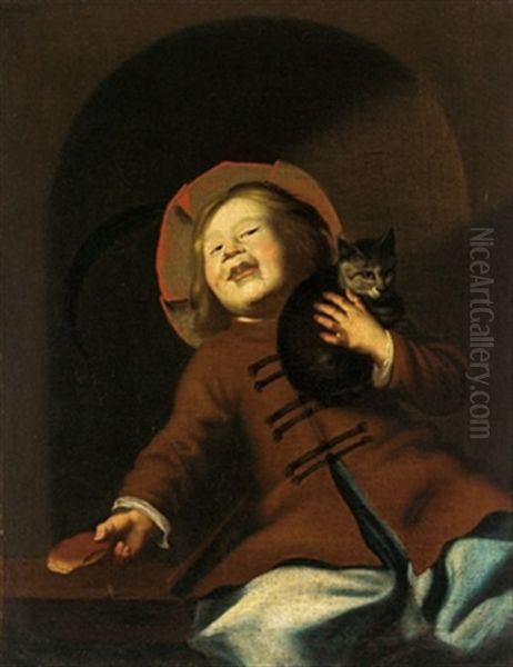 Knabe Mit Einer Katze Oil Painting by Judith Leyster