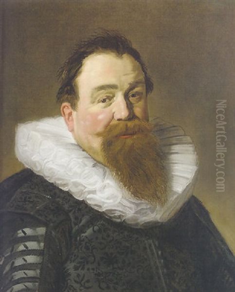 Portrait Of A Bearded Gentleman, Bust Length, Wearing A Coat And White Ruff Oil Painting by Judith Leyster