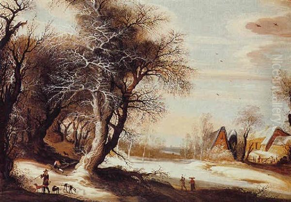 Paysage D'hiver Oil Painting by Gysbrecht Leytens