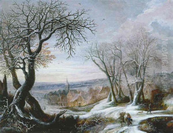 Paysage D'hiver Oil Painting by Gysbrecht Leytens