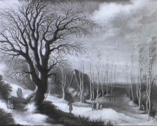 Paysage D'hiver Oil Painting by Gysbrecht Leytens