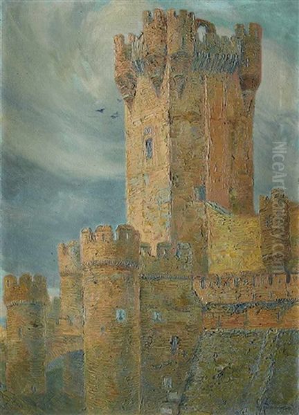 Castillo De Medina Del Campo Oil Painting by Carlos Lezcano Fernandez