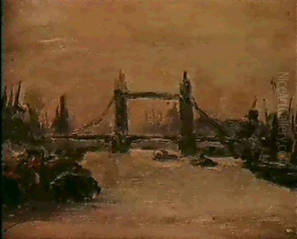 Tower Bridge Oil Painting by Carlos Lezcano Fernandez