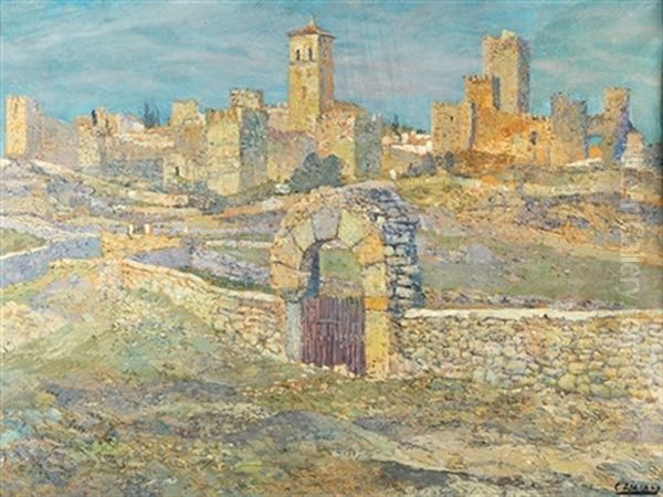 Paisaje De Trujillo (caceres) Oil Painting by Carlos Lezcano