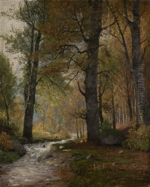 Paisaje Otonal, 1906 Oil Painting by Agustin Lhardy Garrigues