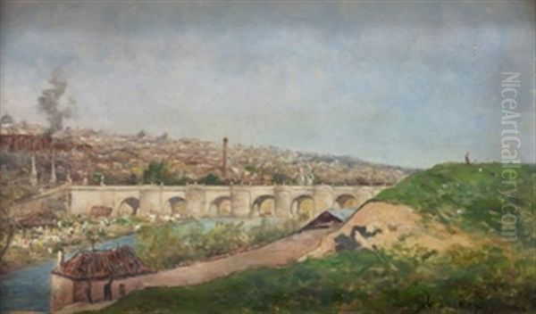 Puente De Toledo Oil Painting by Agustin Lhardy Garrigues