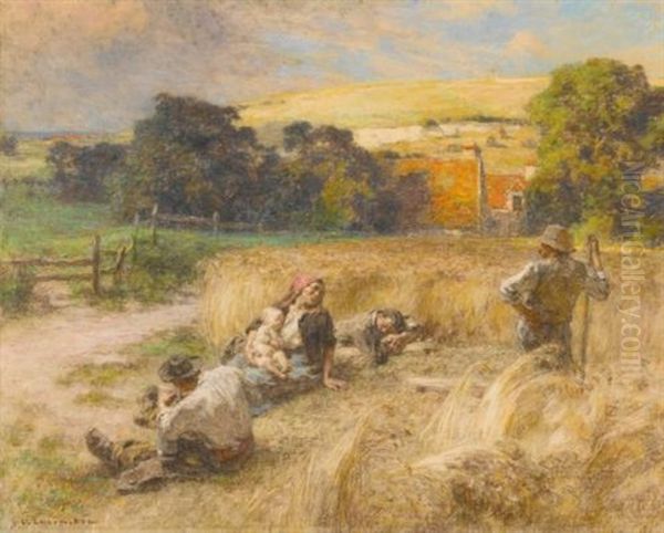 En Moisson Oil Painting by Leon Augustin L'Hermitte