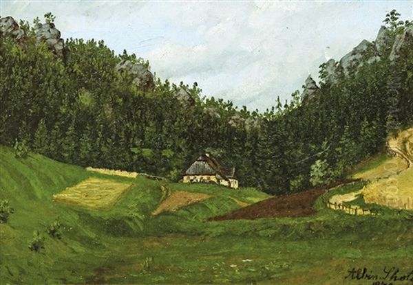 Na Samote Oil Painting by Albin Lhota