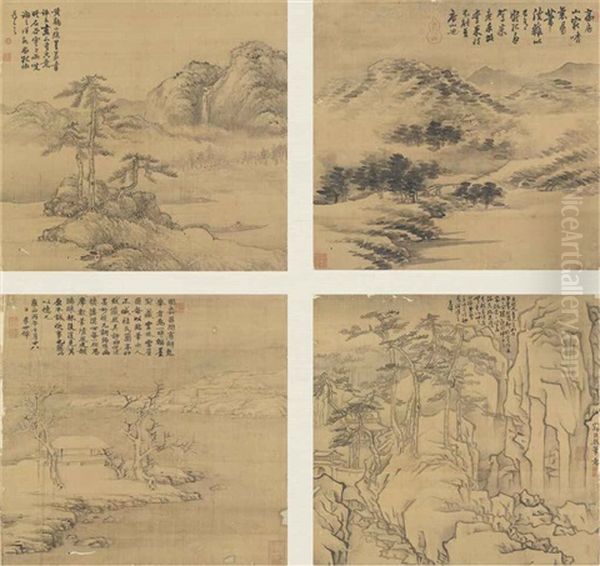 Landscapes After Old Masters (album W/8 Works) Oil Painting by  Li Shizhuo