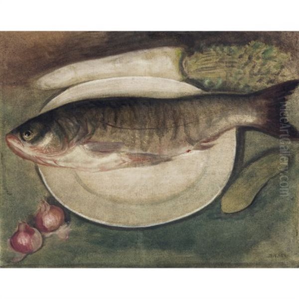 Still Life - Fish by  Li Tiefu