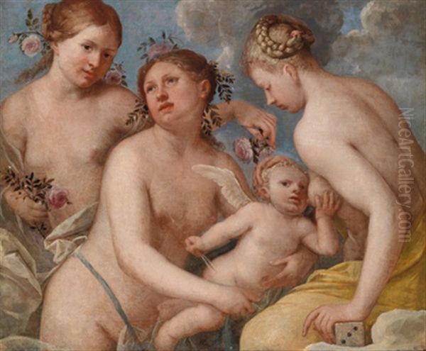 Venus Mit Amor Und Zwei Magden by Marco Liberi