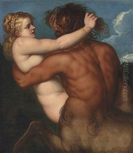 The Abduction Of Deianira Oil Painting by Pietro (Libertino) Liberi