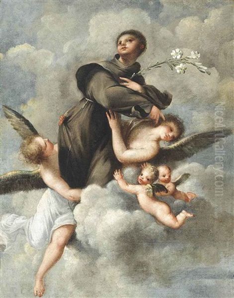 The Ecstasy Of Saint Anthony Of Padua Oil Painting by Pietro (Libertino) Liberi