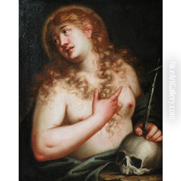 Penitent Magdalene Oil Painting by Pietro (Libertino) Liberi