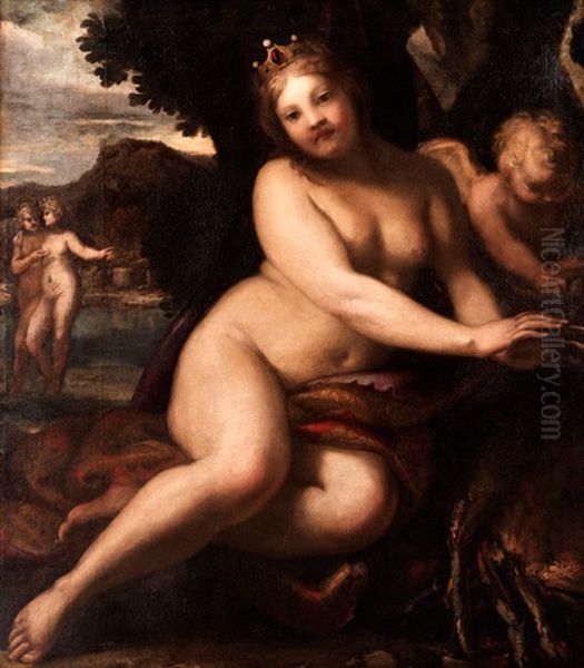 Sine Cerere Et Baccho Friget Venus (ohne Ceres Und Bacchus Friert Venus) Oil Painting by Pietro (Libertino) Liberi