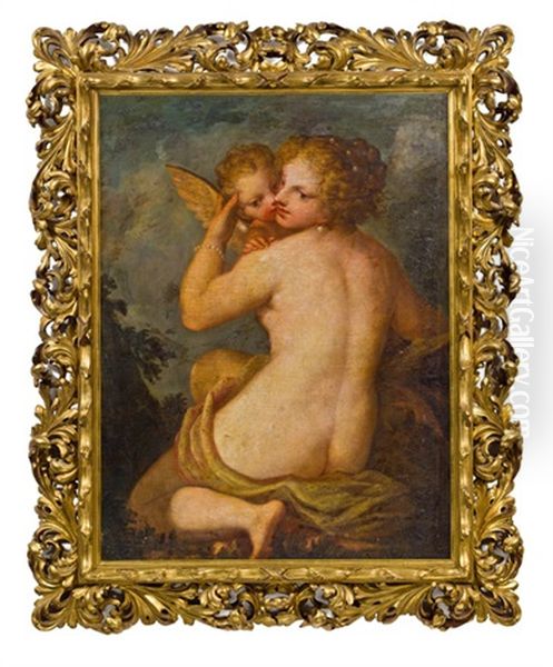 Venus Und Amor Oil Painting by Pietro (Libertino) Liberi