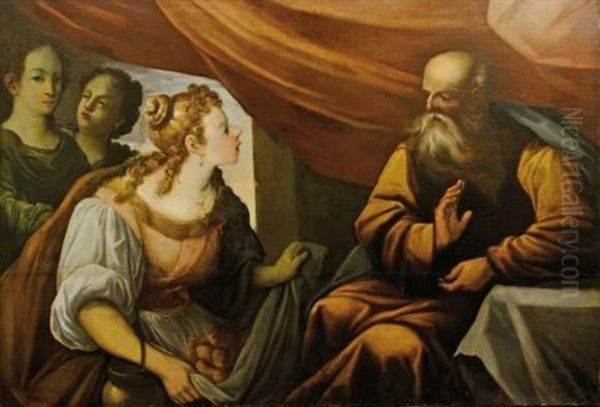 Philosophe Refusant Un Present Oil Painting by Pietro (Libertino) Liberi