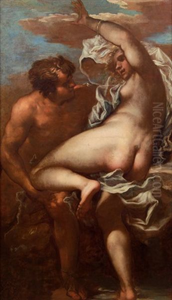 Venus Und Adonis Oil Painting by Pietro (Libertino) Liberi