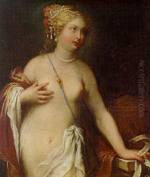 A Personification Of Vanity Oil Painting by Pietro (Libertino) Liberi