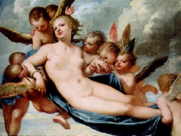 Venus Portee Par Les Amours Oil Painting by Pietro (Libertino) Liberi