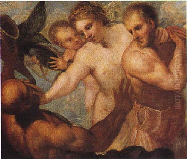 Venere, Marte E Vulcano Oil Painting by Pietro (Libertino) Liberi