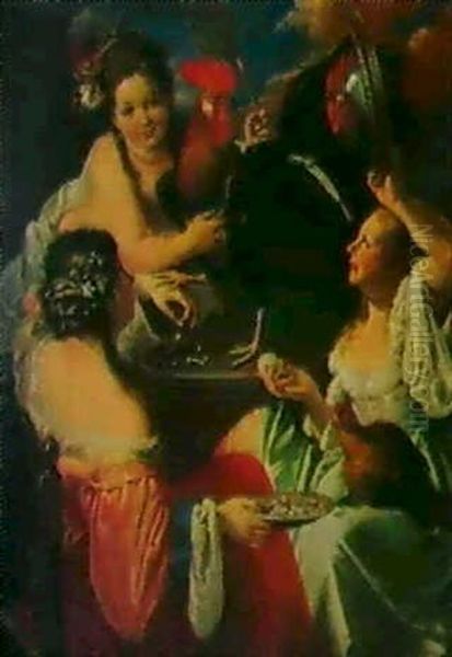 Allegorie Der Mannlichen Eitelkeit. Oil Painting by Pietro (Libertino) Liberi