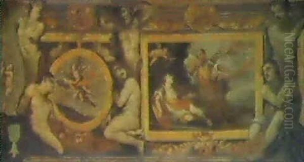 Decorative Frieze Oil Painting by Pietro (Libertino) Liberi