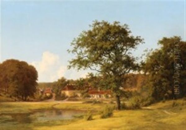 View From Raadvad Oil Painting by Georg Emil Libert