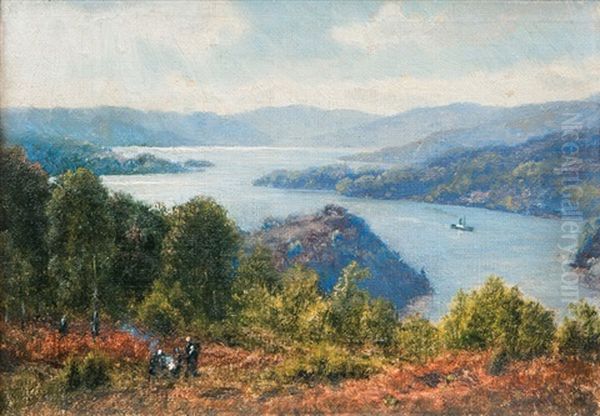 Loch Lomond In Scotland Oil Painting by Georg Emil Libert