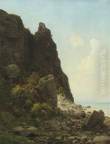 View From Jons Kapel, Bornholm Oil Painting by Georg Emil Libert