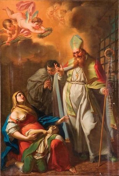 Miracolo Di San Biagio Oil Painting by Marco Benefial