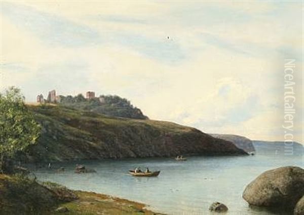 Coastal Scene From Bornholm Island, Denmark Oil Painting by Georg Emil Libert