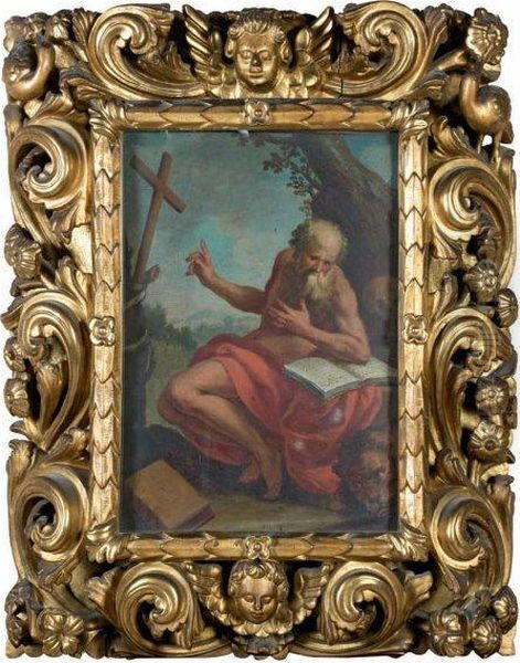 Saint Jerome Oil Painting by Marco Benefial