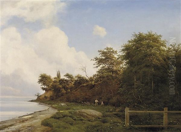 Bewaldete Kustenlandschaft An Der Ostsee Oil Painting by Georg Emil Libert