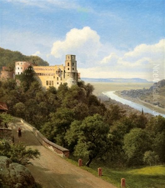 Blick Auf Schloss Heidelberg by Georg Emil Libert