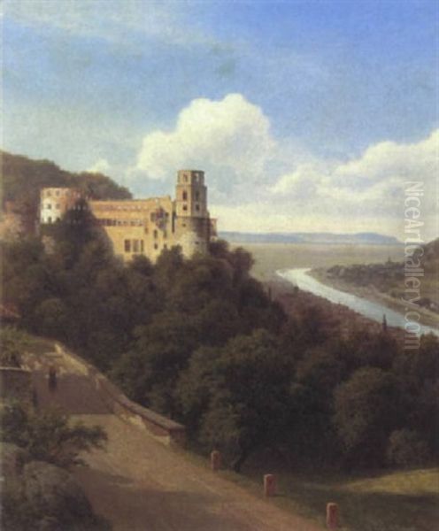 Heidelberg Oil Painting by Georg Emil Libert