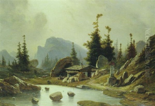 Sommerdag I Alperne by Georg Emil Libert