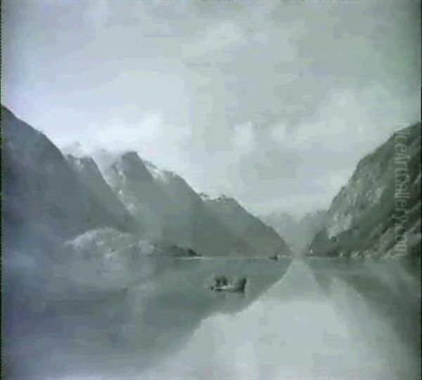 Fra Sognefjorden, Norge Oil Painting by Georg Emil Libert