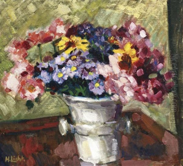 Blumenstillleben Oil Painting by Hans Licht