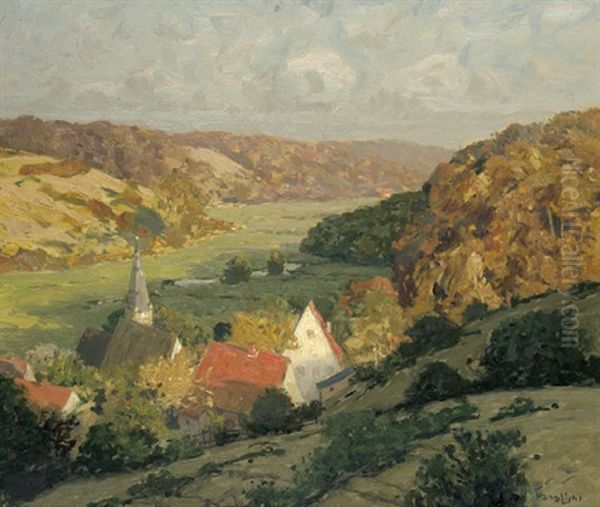 Dorfchen: Herbstnachmittag Oil Painting by Hans Licht