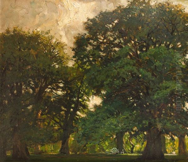 Park In Mussen Oil Painting by Hans Licht