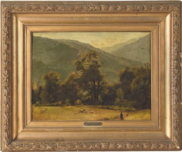 Landschaft Mit Figuraler Staffage Oil Painting by Eduard Peithner Ritter von Lichtenfels